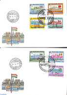 Delcampe - Hungary 1981 Danube Commission 7v, First Day Cover, History - Transport - Europa Hang-on Issues - Flags - Stamps On St.. - Lettres & Documents