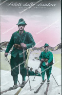 Delcampe - Bv57 Cartolina Miliare Saluti Dallo Sciatore Prima Guerra Www1 - Regimente
