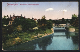 Delcampe - AK Schweinfurt, Mainpartie Mit Trommelwehr - Schweinfurt