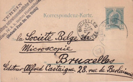Delcampe - SA29a Austria Vienna, Verein 1905 To Brussels, Postal Stationery - Otros & Sin Clasificación