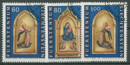 Delcampe - Liechtenstein 1995 Weihnachten Gemälde 1120/22 Gestempelt - Gebraucht