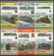 Delcampe - Tuvalu-Niutao 1985 Eisenbahn Lokomotiven 45/56 ZD Postfrisch - Tuvalu