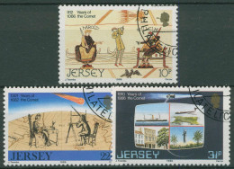 Delcampe - Jersey 1986 Halleyscher Komet 374/76 Gestempelt - Jersey