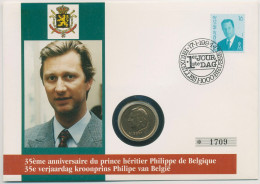 Delcampe - Belgien 1994 Prinz Philipe Numisbrief 20 Francs (N75) - 20 Francs