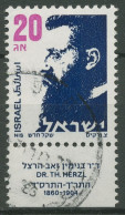 Delcampe - Israel 1986 Theodor Herzel 1021 Y Mit Tab 1 Phosphorstreifen Gestempelt - Gebraucht (mit Tabs)