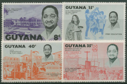 Delcampe - Guyana 1978 25 Jahre Parlamentszugehörigkeit Burnhams 534/37 Postfrisch - Guyana (1966-...)