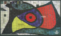 Delcampe - Spanien 2015 Kunsterbe Wandbild Joan Miro Block 272 Postfrisch (C65485) - Blocks & Kleinbögen