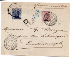Delcampe - Egeo Michetti Soprastampati N. 1/2 Su Busta Raccomandata - Ägäis