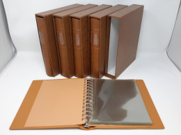 Delcampe - Set 5 X Lindner Ringbinder/KA 1130 ETB Braun +20 Blatt/DIN A5 Gebraucht (Z3577) - Alben Leer