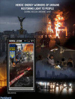 Delcampe - Sierra Leone 2023 Ukrainian Heroic Energy Savers - Workers, Mint NH, Science - Transport - Energy - Fire Fighters & Pr.. - Pompieri