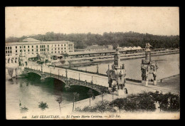 Delcampe - ESPAGNE - SAN SEBASTIAN - EL PUENTE MARIA CRISTINA - Guipúzcoa (San Sebastián)