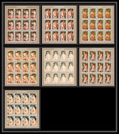 Delcampe - 60007 Neuf ** MNH Mi N°208/214 1973 Renoir Tableau (Painting) Nus Nude Guinée équatoriale Guinea Feuilles Sheets - Guinea Ecuatorial