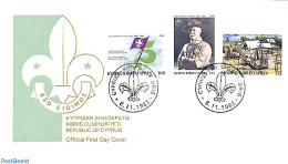 Delcampe - Cyprus 1982 Scouting 75th Anniversary 3v, First Day Cover, Sport - Scouting - Covers & Documents
