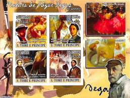 Delcampe - Sao Tome/Principe 2008 Edgar Degas 4v M/s, Imperforated, Mint NH, Performance Art - Dance & Ballet - Art - Edgar Degas.. - Tanz
