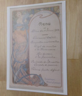 Delcampe - ALPHONSE MUCHA . MENU DESSINE PAR MUCHA POUR LA SOCIETE MOET ET CHAMBON  . . N° 28 MUCHA - Mucha, Alphonse