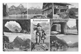 Delcampe - Axenstrasse, Vues De Flüelen Et Du Lac Des Quatre-Cantons, CPA, Suisse - Flüelen