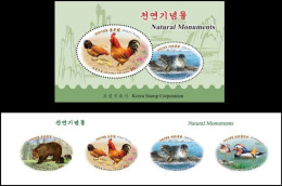 Delcampe - Korea - Brown Bear, Mandarin Duck, Pipha Seal, Chicken, IMPERF. Booklet Of 4 Stamps, MNH, 2024 - Hoftiere