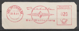Delcampe - Motive Verkehr & Transport  Autos  Briefstück Mit Freistempel Bremen 1961 Borgward Der Welterfolg - Voitures