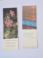 Delcampe - 2 Marque Pages Nature. La Plage Et Les Fleurs - Marque-pages
