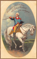 Delcampe - US Patriotic George Washington On White Horse Embossed Postcard B985 - Heimat