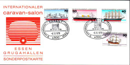 Delcampe - RFA Poste Obl Yv: 776 Mi:929 Jugendmarke Wapen Von Hamburg Convoischiff Sur Lettre (TB Cachet à Date) - Bateaux