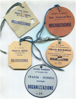 Delcampe - SPORT, Nazionale Italia, 5 Permessi Organizzazione, Vari Stadi, 1956 - 1962 M - Other Plans