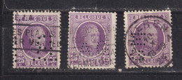 Delcampe - COB 197 Perforé Perfin - 1909-34