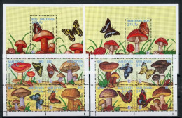 Delcampe - Malediven KB 2433-2440 + Bl. 341-342 Postfrisch Pilze #JR743 - Maldives (1965-...)