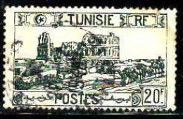 Delcampe - Tunisie Poste Obl Yv:294 Mi:314 Amphithéâtre Romain El Djem (cachet Rond) Dents Courtes - Oblitérés
