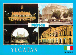 Delcampe - Carte Postale - Mexique - Mérida - Multivues - El Palacio Municipal Museo De Arqueología La Catedral Y El Palacio De Gob - Mexiko
