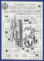 Delcampe - Adria Istituto Magistrale G. Badini Mostra Collettiva Di Disegni Sala Cordella Student Art Exhibition Postcard 1988 - Rovigo