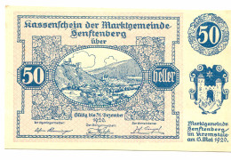 Delcampe - 50 Heller 1920 SENFTENBERG Österreich UNC Notgeld Papiergeld Banknote #P10299 - Emissions Locales