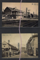 Delcampe - 2 PHOTO's DEINZE STATIE STATION GARE Oost VLAANDEREN REPRO - Deinze