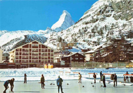 Delcampe - ZERMATT VS Matterhorn Curling Hotel-Nicoletta Eisfeld Winter Schnee - Sonstige & Ohne Zuordnung