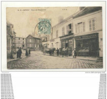 Delcampe - Méru Rue De Beauvais ( Devanture De Café Et Charcutier Hotin Chavoutier ) état Très Moyen Dommage Car Peu Courante - Meru