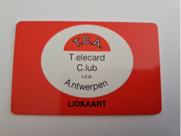 Delcampe - BELGIUM PHONECARDS /IN TOUCH /  PREPAID 1 UNITS/ TCA/ TELECARD CLUB ANTWERPEN  / MINT  CARD    ** 23343  ** - Senza Chip