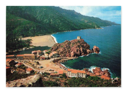 Delcampe - Porto, Le Hameau Au Pied D'un Rocher Et Sa Tour Génoise, CPA France - Corse