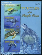 Delcampe - Micronesia 2009 Turtles Of The Pacific 4v M/s, Mint NH, Nature - Reptiles - Turtles - Mikronesien