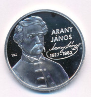 Delcampe - Ifj. Szlávics László (1959-) 2011 K. "Nagy Magyarok / Arany János" Jelzett Ag Emlékérem Kapszulában, Tanúsítvánnyal (10g - Non Classés