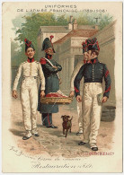 Delcampe - 0 - F21300PAP - CHROMO - RIQLES - UNIFORMES - Corvee De Cuisine Restauration 1819 - Ariste BOULINEAU - Très Bon état - T - Autres & Non Classés