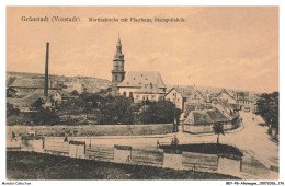Delcampe - BEYP8-0609-ALLEMAGNE - GRUNSTADT - Martinskirche Mit Pfarrhaus - Steingutfabrik - Gruenstadt
