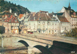 Delcampe - Carte Postale - 23 - Aubusson - Le Pont Sur La Creuse - Au Fond La Tour De L'horloge - Carte Dentelée - CPM - Voir Scans - Aubusson