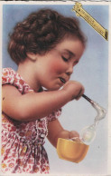 Delcampe - CP Heureux Anniversaire Avec Enfant Soufflant Des Bulles (de Haine-St-Pierre à Bois-d'Haine, 1950) - Neujahr