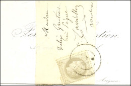 Delcampe - Càd T 17 CAVAILLON (86) / N° 52 Sur Carte De Visite Adressée Localement Sous Bande. Au Verso, Càd D'arrivée 16 OCT. 74. - 1871-1875 Ceres