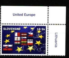 Delcampe - Slovakia 2004 Mi 484 ** United Europe, Coupon Lithuania - Neufs