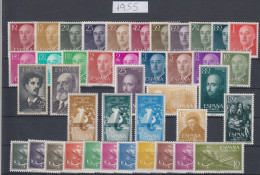 Delcampe - Sellos España Año 1955** Completo Y Nuevo - Années Complètes