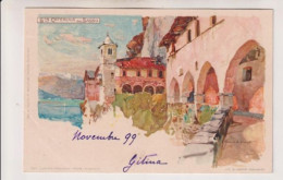 Delcampe - Santa Caterina Del Sasso - Varese - Firmata Illustratore Manuel Wielandt  NO VG - Varese