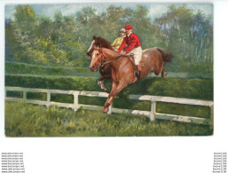 Delcampe - Carte Illustrateur RAPHAEL TUCK - Un Saut Couple  ( Cheval équitation Saut De Haie Obstacle Jockey Hippique ) Série 693 - Tuck, Raphael