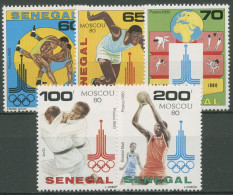 Delcampe - Senegal 1980 Olympische Sommerspiele In Moskau Judo Ringen 731/35 Postfrisch - Sénégal (1960-...)