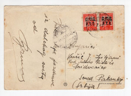 Delcampe - 1948. ITALY,AMG FTT,MUGGIA TO YUGOSLAVIA,STT VUJNA,POSTCARD SENT TO SMED. PALANKA - Jugoslawien